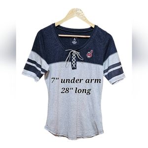 Cleveland Indians baseball. Antigua. Woman's fitted jersey style shirt, large